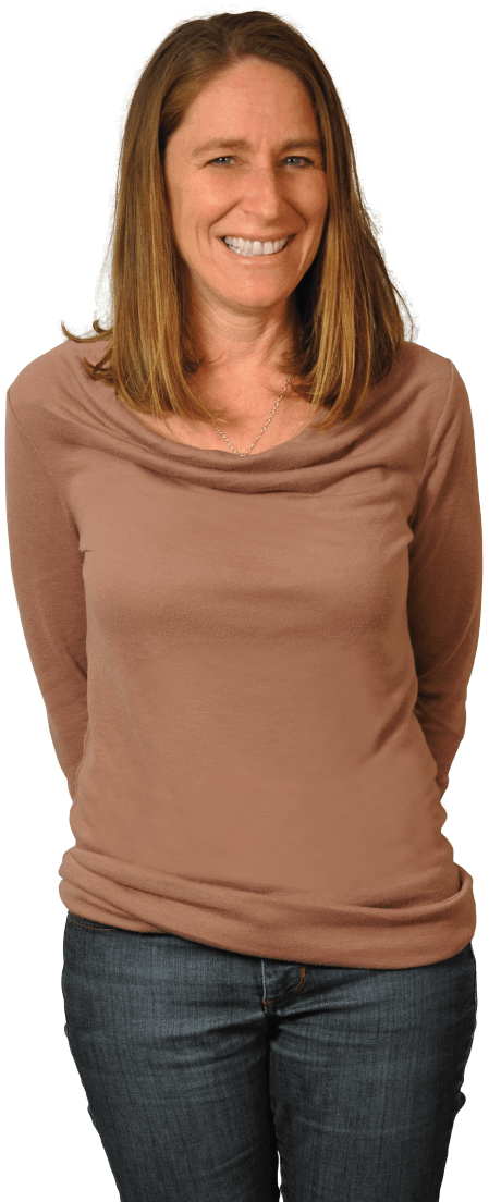 Woman in brown shirt